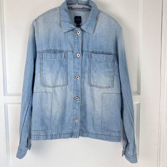 J. Jill Tops - J. Jill Denim Women's Cotton Linen Top, Size L